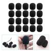 Microphone Cover 40PCS Microphone Sponge Lapel Microphone Sponge Windshield Microphone Headset Thick Washable Inner Diameter 40pcs Black Diameter