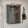 VidaXL Wall-mounted Cabinet HALDEN Sliding Door Grey 49x22.5x70 Cm, Cabinet, Wall Cabinet, Storage Cabinet 4018439