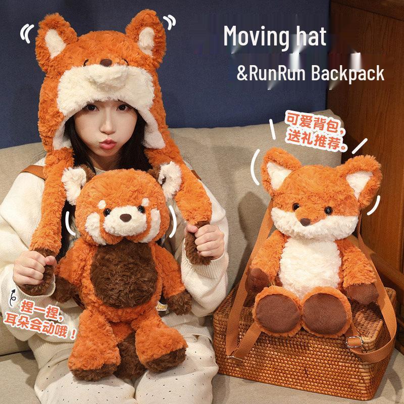 

Red Panda Plush Doll - Forest Animal Pillow Toy for Girls, Birthday Gift Hat 70cm