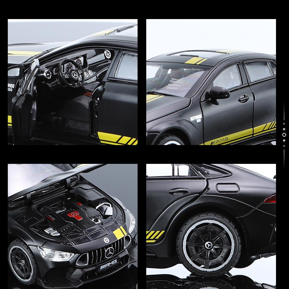 1/24 Mercedes Benz AMG GT63 Sports Car Simulation Diecast Metal Alloy Model Car Sound Light Pull Back Collection Kids Toy Gift