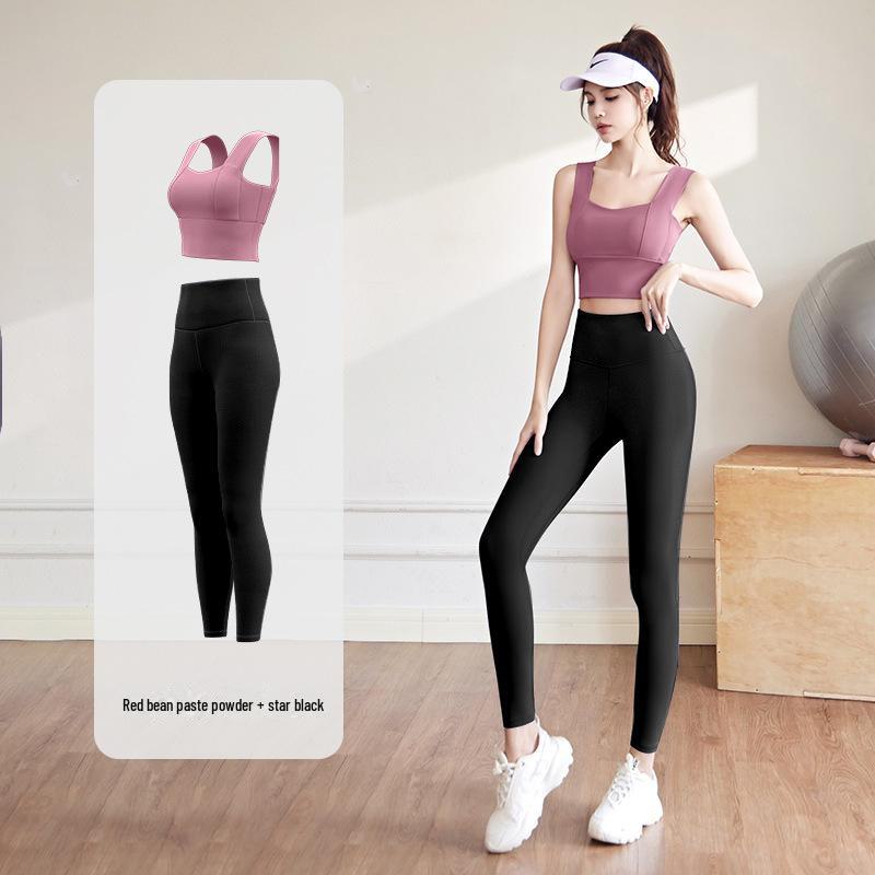 

«Комплект для йоги Juyitang Peach»: Ударопрочный, средняя поддержка для бега в помещении и фитнеса. L