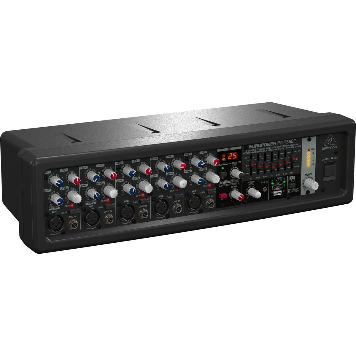 

Behringer Powered Mixer 500 Watt 5ch Effector PMP550M