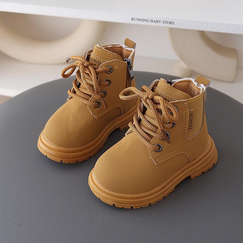 Children's Boots for Boys Girls  Kids Ankle Boots Rubber Outsole Spring Autumn Shoes for Toddlers Little Kids I01174