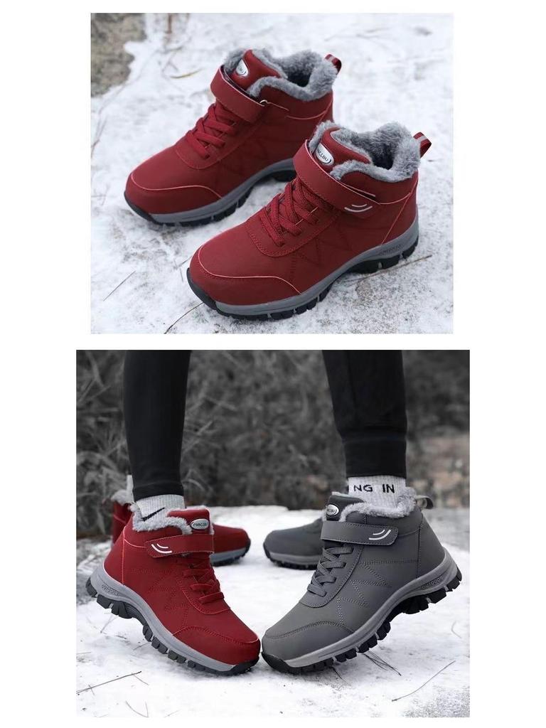 Men's Soft-Soled Non-Slip Winter Shoes, Plush Cotton Lining - Ideal for Middle-Aged and Elderly Walking and Snow Boots