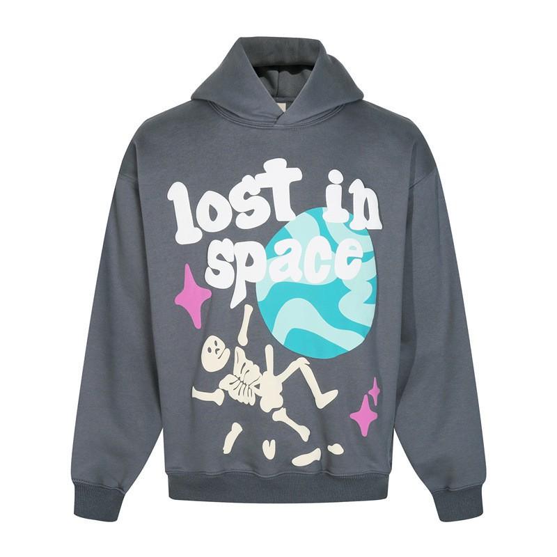 Broken Planet Hoodie Mens Oversized Streetwear Cotton Sweatshirt With Graphic Print 2025