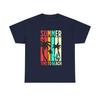 Summer Palm Surf Time To Beach T-Shirt | Retro Stripes, Palm Trees T-shirt