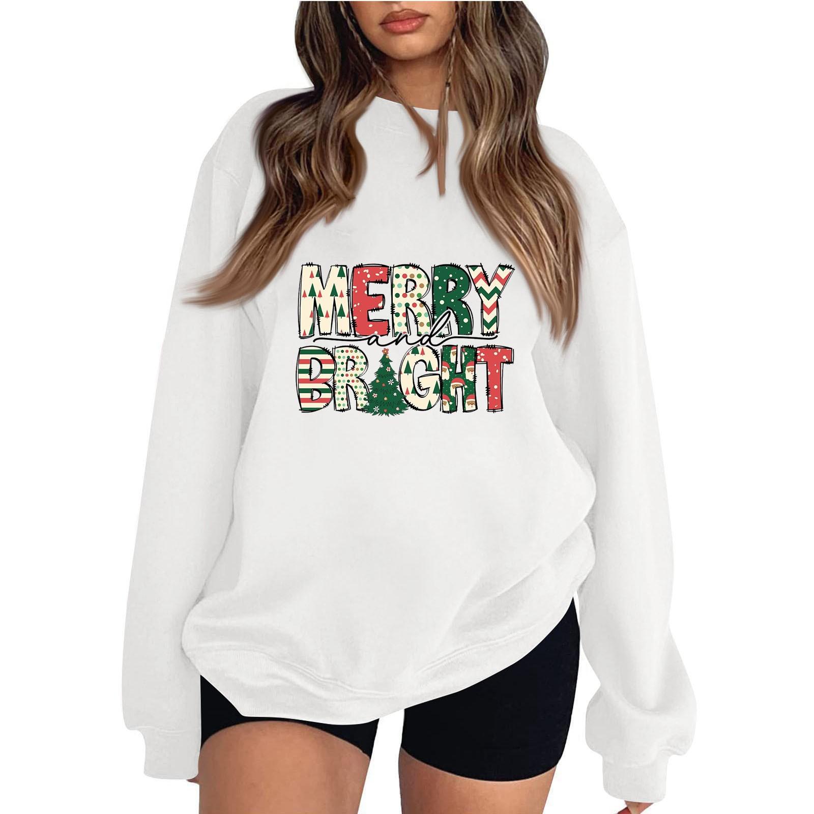 Женская модная повседневная однотонная толстовка с длинным рукавом XXL белый 1698₽