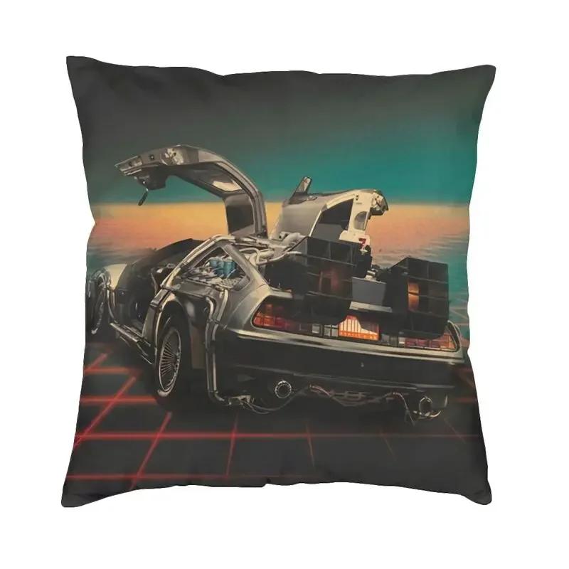 

Back To The Future Square Pillow Cover Home Decor American Comedy Films Cushion Cover Throw Pillow for Car Double-sided Printing 12x12Inch