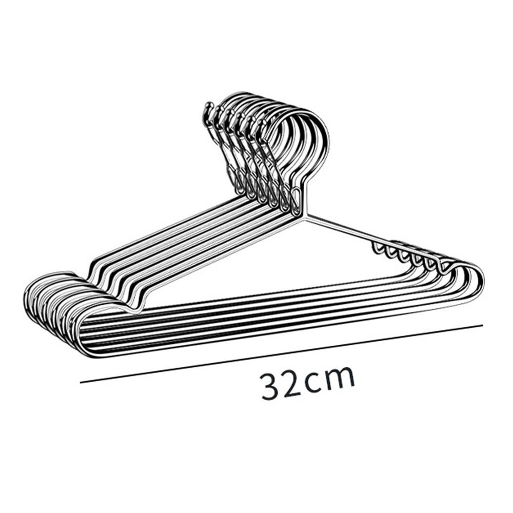 

10pcs Space Saving Clasp Fixed Clothes Hangers Windproof Prevent Falling Drying Racks Stainless Steel Outdoor Drying Hanging