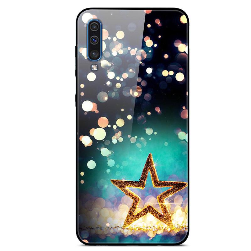 For Samsung A50 Case A51 Tempered Glass Planet Space Cover Glass Back Case for Samsung Galaxy A50S A51 A50 A 50 Fundas Coque