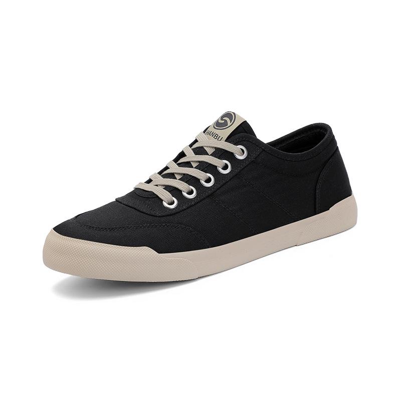 Men's Classic Low-Top Lace-Up Casual Shoes – Spring 2026 Collection, Breathable Solid Color Design
