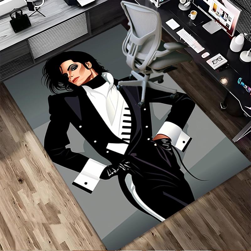 Michael Jackson Living Room Nonslip Area Rug Soft Carpet For Bedroom Gameoom Playroom Sofa Office Home Decor Doormat