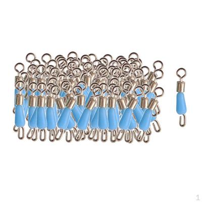 100 Pcs Fishing Sub Connectors Rolling Rotary Clips