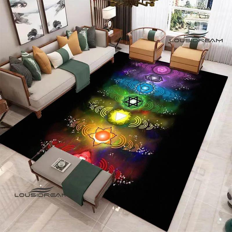3D Chakra Printed Carpet Non-slip Carpet Door Mat Yoga Mat Bedroom Decoration Area Rug Bedroom Decor Birthday Gift