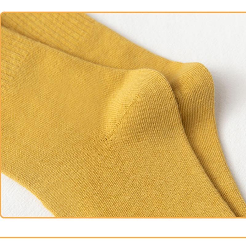 Autumn and Winter Women's Solid Color Cotton Socks Mid-Calf Socks Women's Fashionable Thickened Long Socks