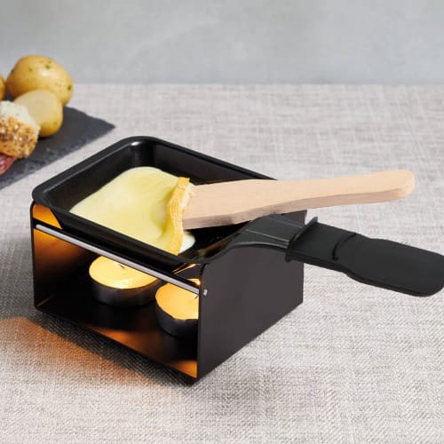 Non-stick Coated Mini Iron Grilled Cheese Pan Melting Accessories, Raclette Replacement Tray, Raclette Dish, Mini Raclette Pan, Square (4 White)