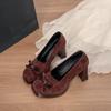 Chaussures Mary Jane Plateforme Style Urbain pour Femmes Mocassins Peu Profonds Élégantes Escarpins à Talon Épais pour Dames Chaussures Dames Printemps 2026
