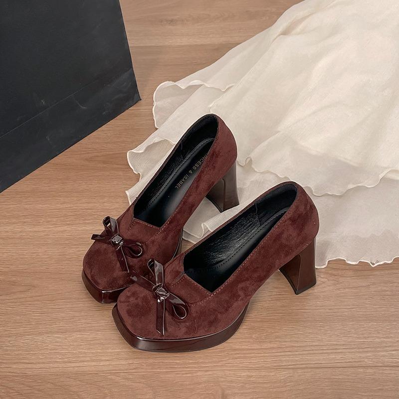 Chaussures Mary Jane Plateforme Style Urbain pour Femmes Mocassins Peu Profonds Élégantes Escarpins à Talon Épais pour Dames Chaussures Dames Printemps 2026