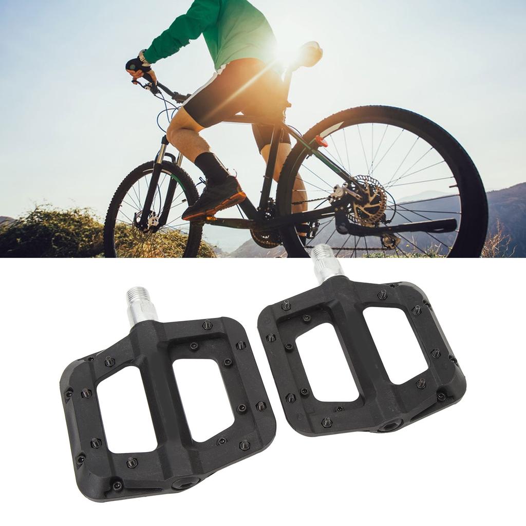 2pcs Bike Pedals Professional Mountain Road Bicycle Pedals Non Slip Nylon Bearing Bike Platform Pedals