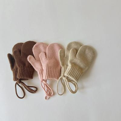 Koreanische Kinder-Fäustlinge 1-4 Jahre Jungen und Mädchen Winter Hand-Hals-Handschuhe Baby Großhandel Winterzubehör für Kinder