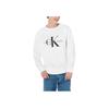Calvin Klein Cotton Crew Neck Overlapping Embroidery Print Sweatshirt Men Tops White J320787-YAF