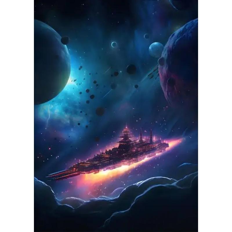 Weltraum-Sci-Fi-Poster, interstellares Schwarzes Loch, Universum, Planet, Geschenk, Leinwandbild, moderne Wanddekoration, Wohnzimmer, Schlafzimmer
