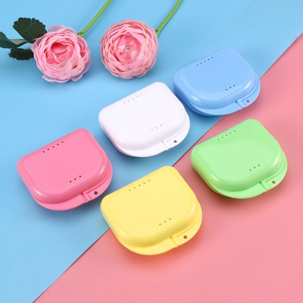 

Tooth Orthodontic Dental Retainer Box Denture Storage Case Invisible Braces Box False Teeth Case