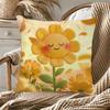 Butterfly Sunflower Series Throw Pillow Covers With Digital Printing Of Short Plush Fabric Car-Shaped Sofa Cushion Home Decor