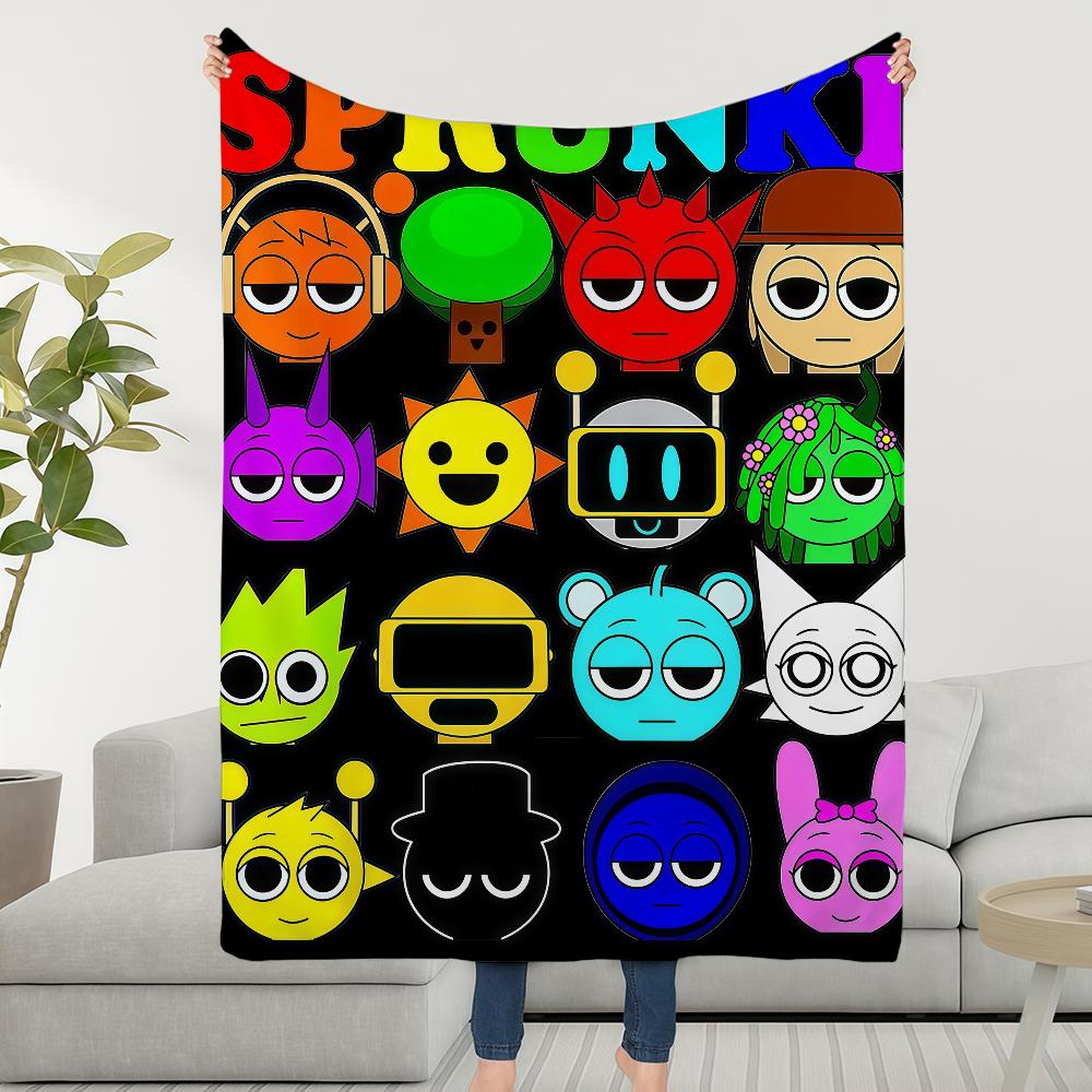 Decke Überwurf Super Gemütlich Plüsch Wohnzimmer I-I-IncrediboxS-ES Sofa Couch Kindlich S-S-SprunkiS-ES Geburtstagsgeschenke