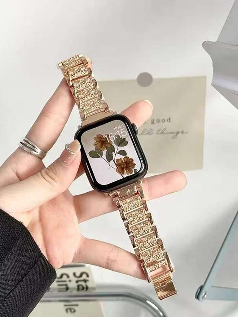 Bling Diamond Strap For Applen Watch Band 38mm 40mm 41mm 42mm 44mm 45mm 49mmS10 42mm46mm  Metal Belt For Iwatch S10 9 8 7 6 5 4 3 2 SE Women Bracelet