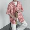 Men's Summer 2021 Korean-Style Casual Loose Print Half Sleeve Shirt