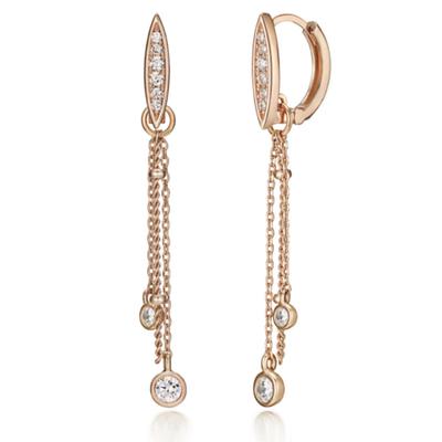 ELLE Jewelry 14K Chain Drop Earrings (Gold Pin) ELGPEE129