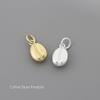 14K Gold Plated Coffee Bean Retro Pendant for DIY Jewelry