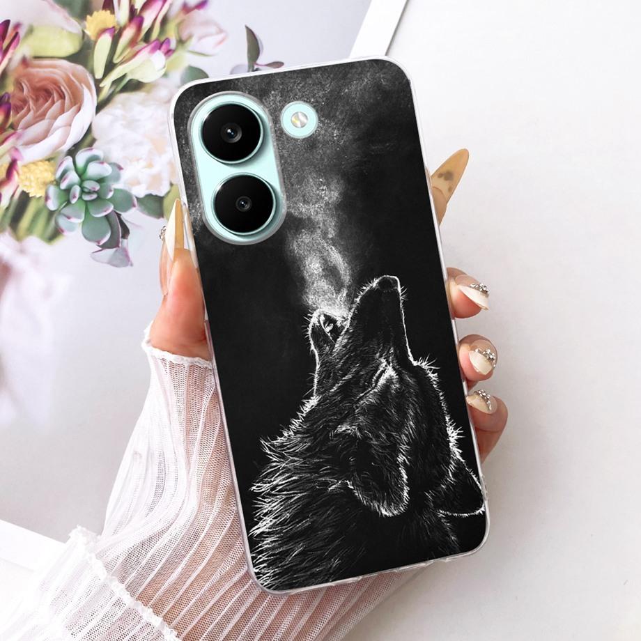 Flower Cartoon Fashion Design Clear Phone Case For Xiaomi Poco X8 Pro Max Redmi Turbo 5 Max Capa Soft Silicone Back Cover Coque