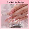 12-Grid Nail Art Rhinestones & Glitter: Five-Petal Flower, Mixed Sizes & Steel Beads Nail Decor