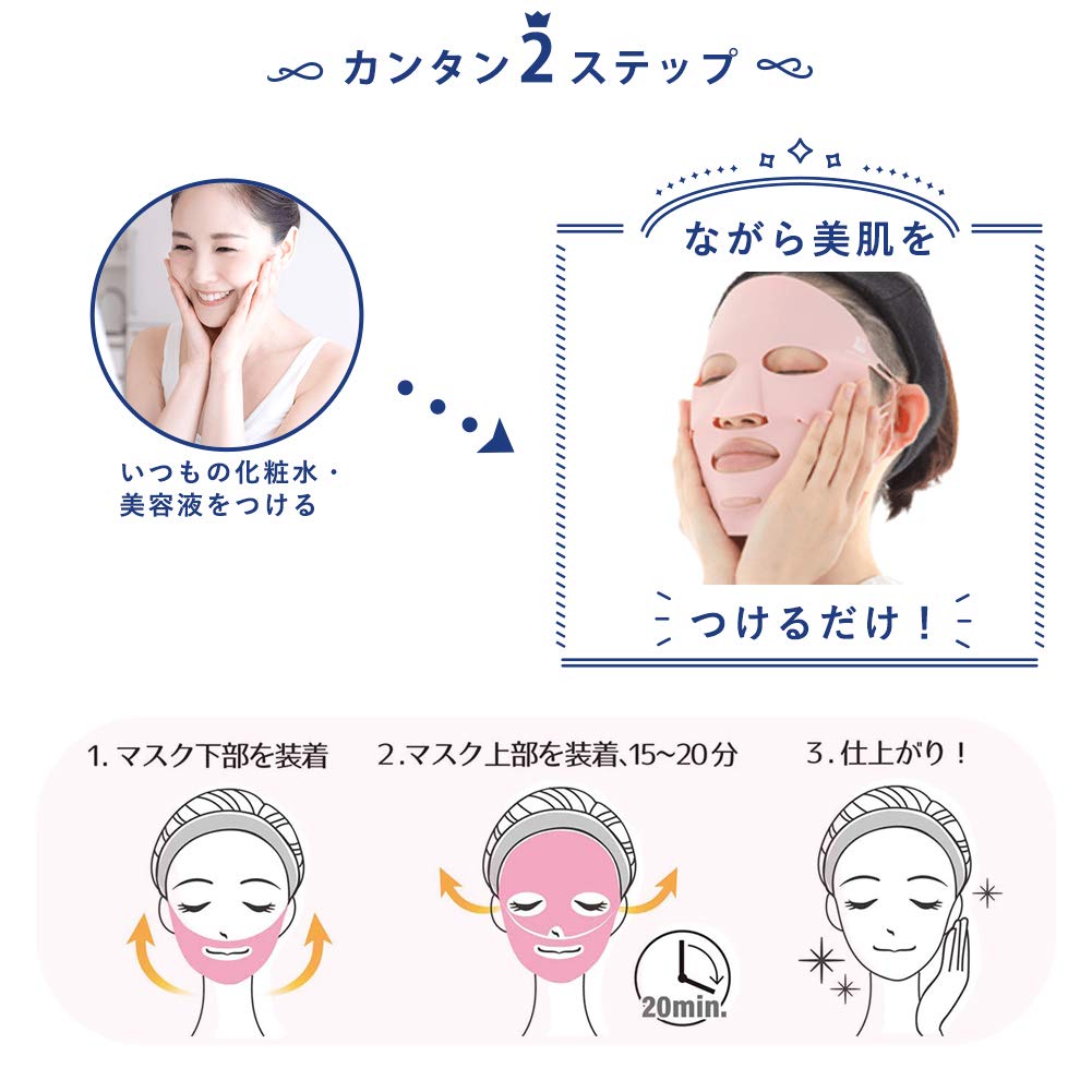 Moisturizing Face Mask with Far Infrared Heat Moisturizing Prevents Skin Irritation Tourmaline, Retention, Wrap, Reusable, (Gray)