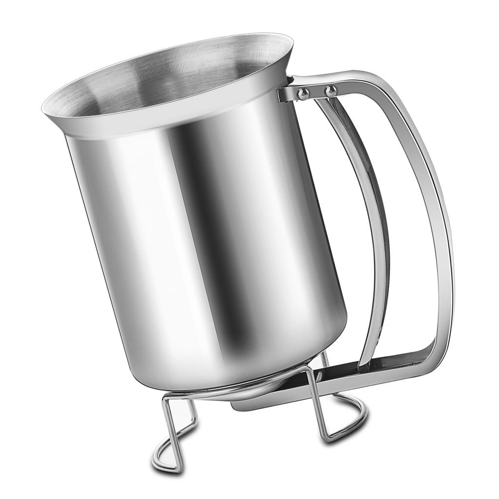 Professional Pancake Batter Dispenser Stainless Steel Texture 680ML Batter Funnel Suitable for Baking Cupcakes Waffles