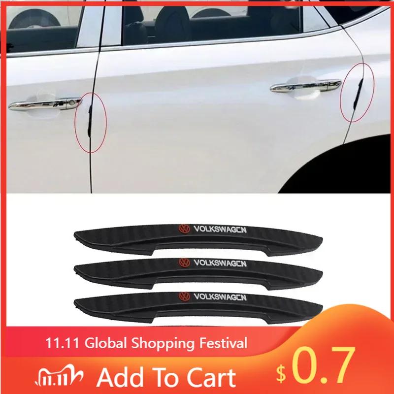 

New New 4pcs PVC Car Door Anti-scratch Stickers Protection Decal for Volkswagen Teramont Santana Tiguan R32 T5 Golf 5 7 Rabbi