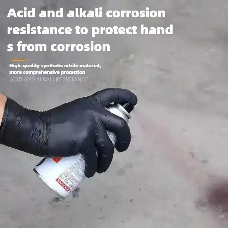 Black Disposable Nitrile Gloves Household Cleaning Disposable Nitrile Gloves Hairdressing and Nail Art Tools Disposable Apparel