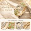 Round Dial Ladies Wristwatch Rhinestone Bracelet Bracelet Watch Vintage  Watch  Elegant Wear