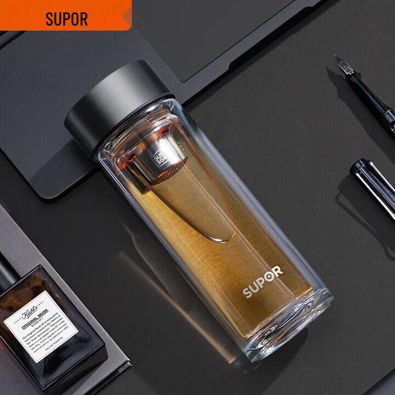 SUPOR Rui Series Double-Wall Borosilicate Glass Tea Mug