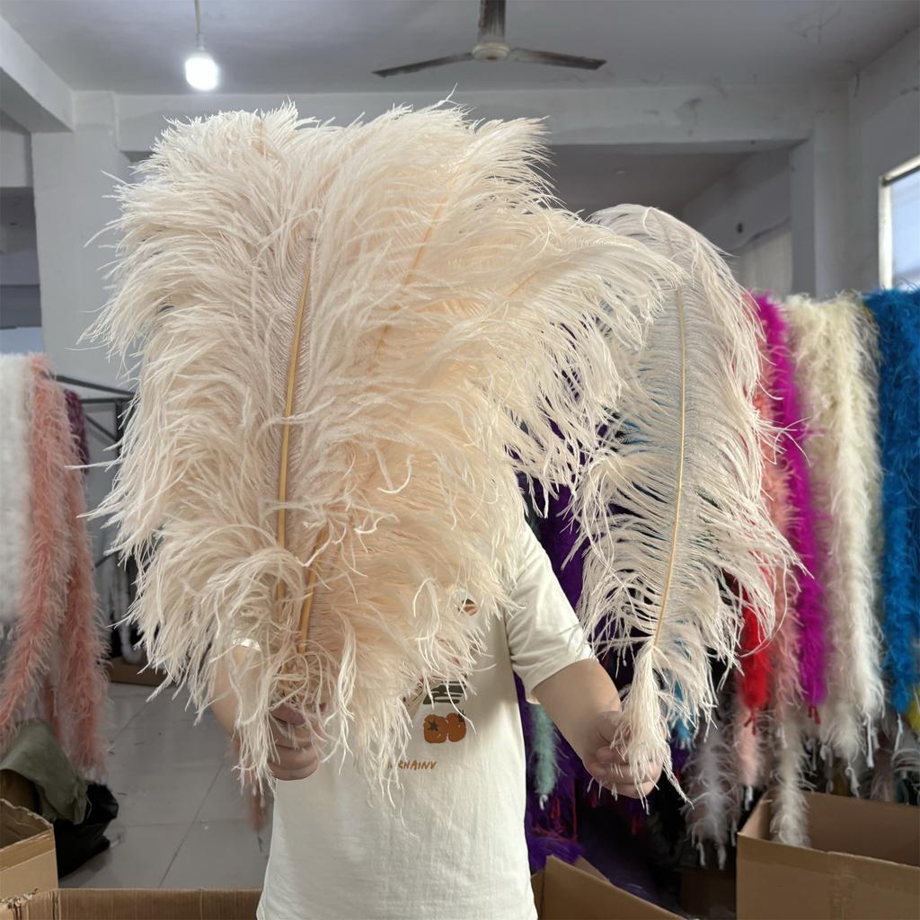 10pcslot 55-60cm Ostrich Feather for Crafts Party Wedding Decor Plumes Ostrich Table Centerpieces White Feathers Decoration