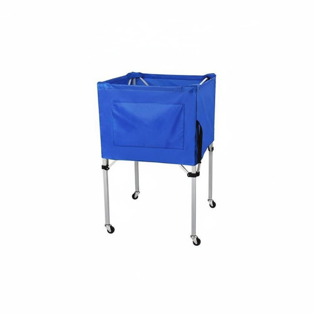 Basketball Storage Cart Foldable Sports Organizer Large Basket for Court
