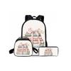 Set a Tre Pezzi Stampa Libro Zaini per Ragazzo/Ragazza Miglior Regalo Cartone Animato 2D Alla Moda Borsa Scolastica per Bambini