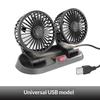 Dual Head Car Fan For Back Seat 3 Speeds Usb Car Rear Headrest Fan For Kids Baby Extender Arm 360°Rotatable Air Cooling Fan