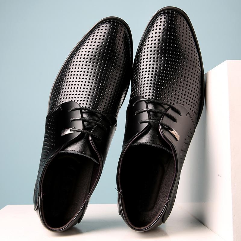 Men Formal Shoes 2024 Summer Breathable Fashoin Men's Leather Dress Shoes Office Business Shoes for Men Father Flats
