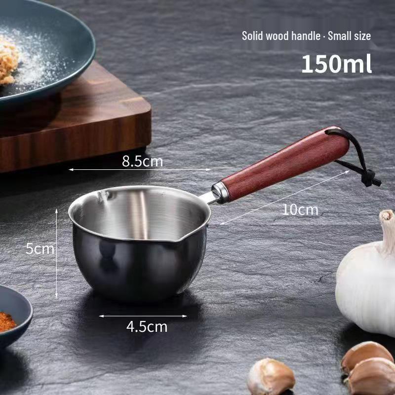 304 Stainless Steel Multi-Purpose Mini Pot for Oil, Sauce, and Milk