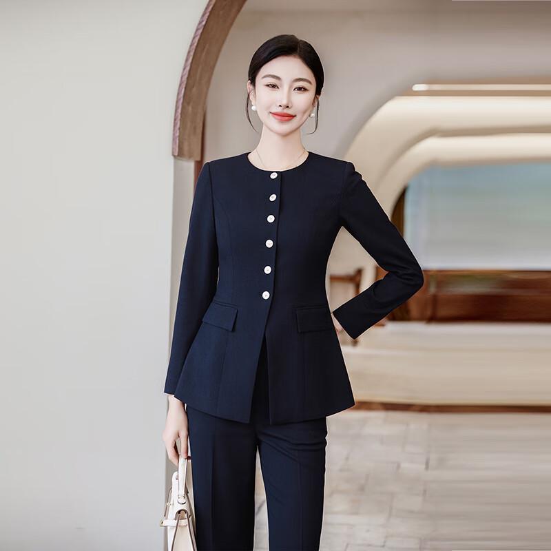 Women's Round Neck Professional Suit Set