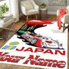 Custom 1Pc Heartbeat Japan Flannel Personalized Rug Non Slip Floor Mat Soft Carpet for Living  Bedroom Office Home Decor Gift