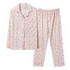 Pastoral style, comfortable and skin-friendly pajamas, women's spring and autumn thin long-sleeved trousers, women's loungewear, two-piece set can be 